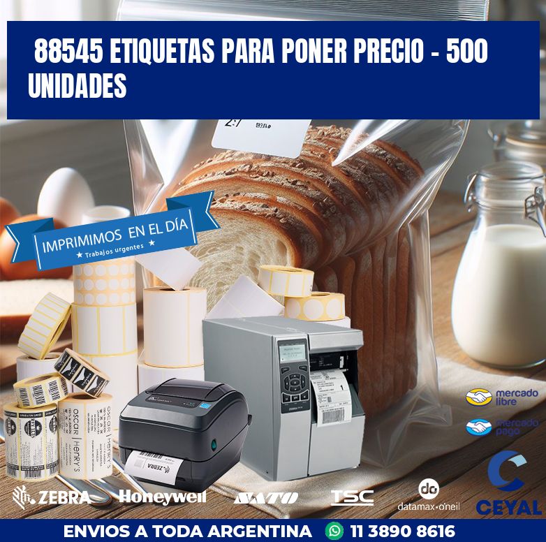 88545 ETIQUETAS PARA PONER PRECIO - 500 UNIDADES