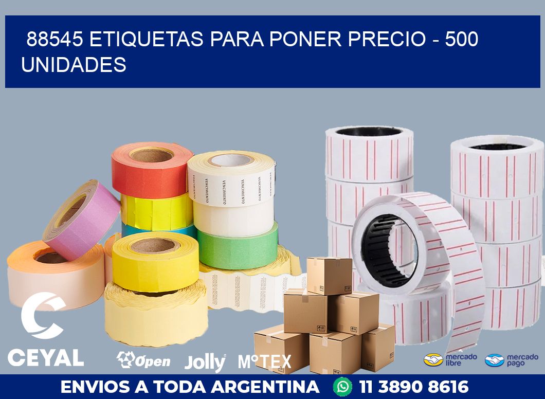 88545 ETIQUETAS PARA PONER PRECIO - 500 UNIDADES