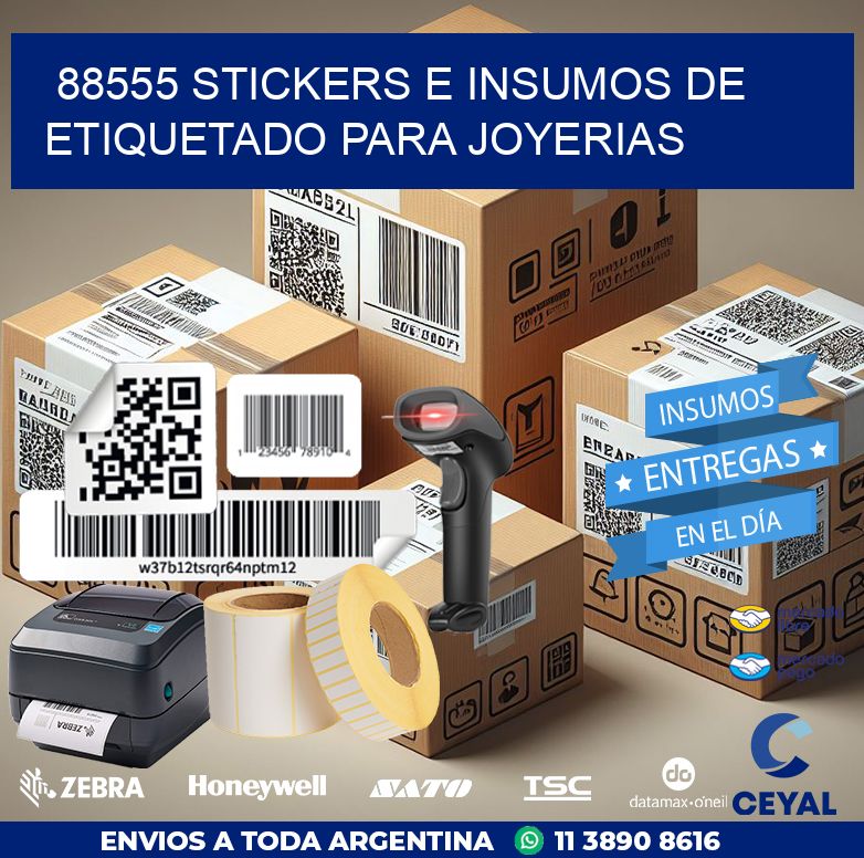 88555 STICKERS E INSUMOS DE ETIQUETADO PARA JOYERIAS