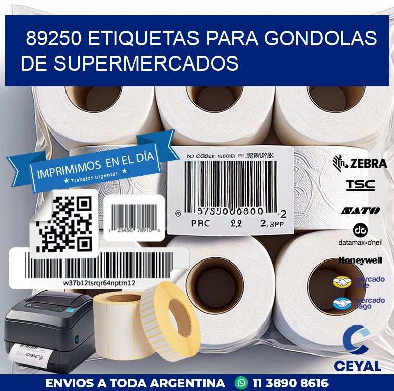 89250 ETIQUETAS PARA GONDOLAS DE SUPERMERCADOS