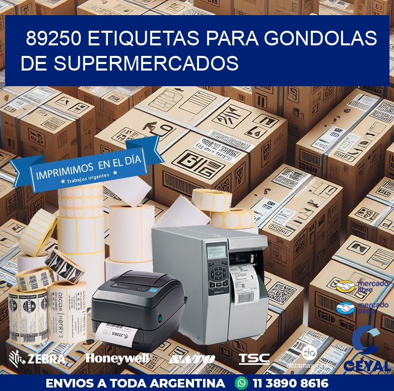 89250 ETIQUETAS PARA GONDOLAS DE SUPERMERCADOS