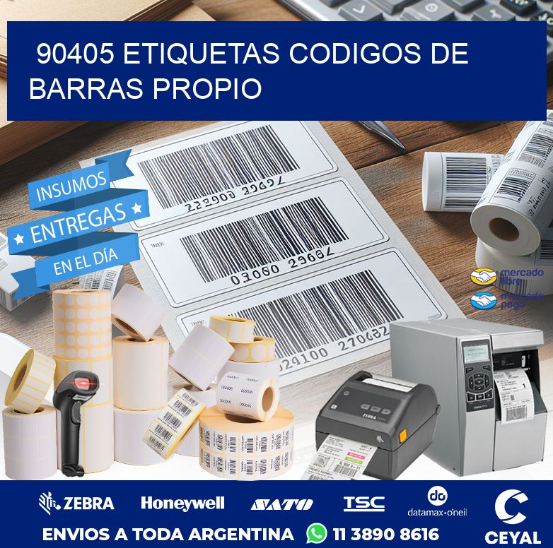 90405 ETIQUETAS CODIGOS DE BARRAS PROPIO