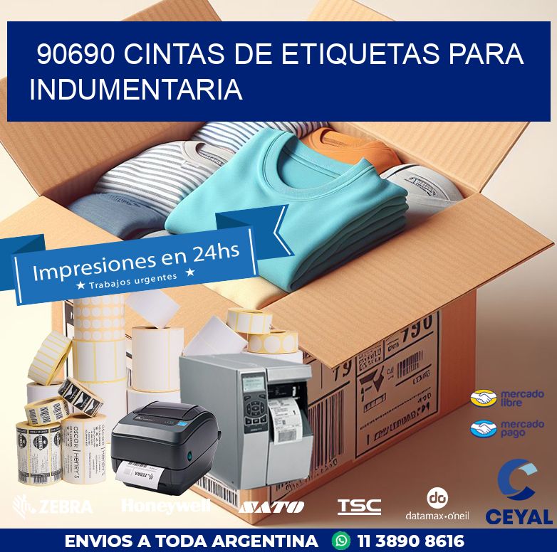 90690 CINTAS DE ETIQUETAS PARA INDUMENTARIA