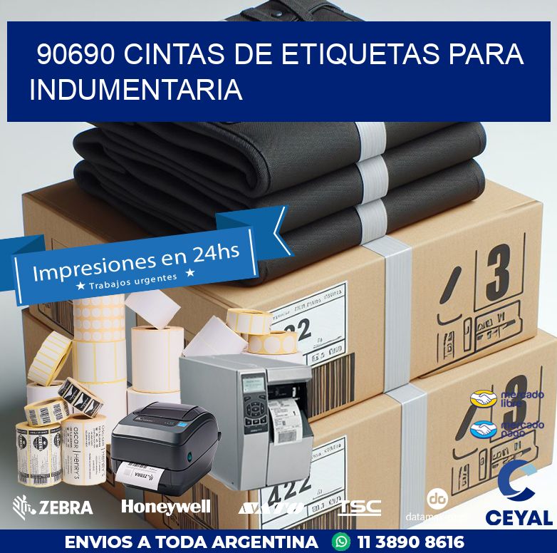 90690 CINTAS DE ETIQUETAS PARA INDUMENTARIA