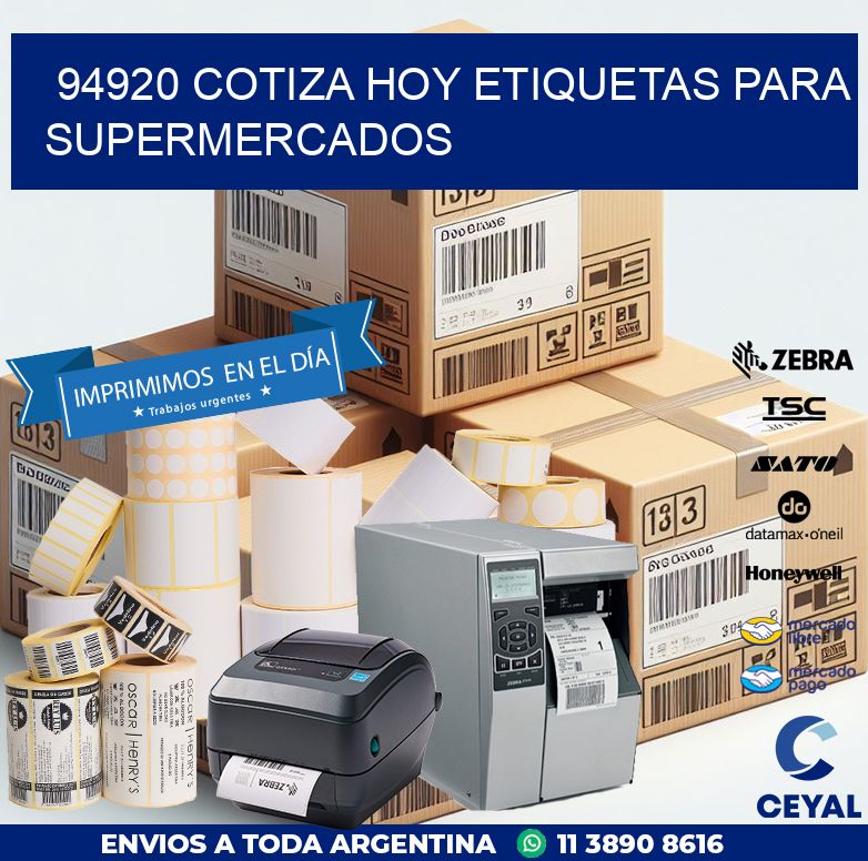 94920 COTIZA HOY ETIQUETAS PARA SUPERMERCADOS