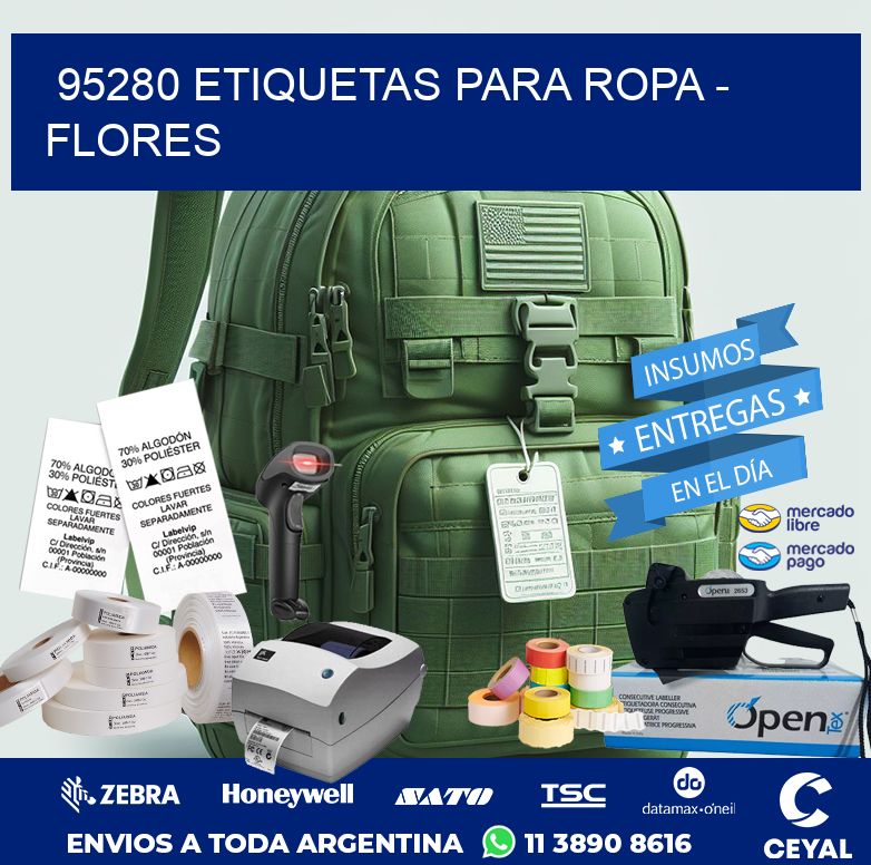 95280 ETIQUETAS PARA ROPA – FLORES
