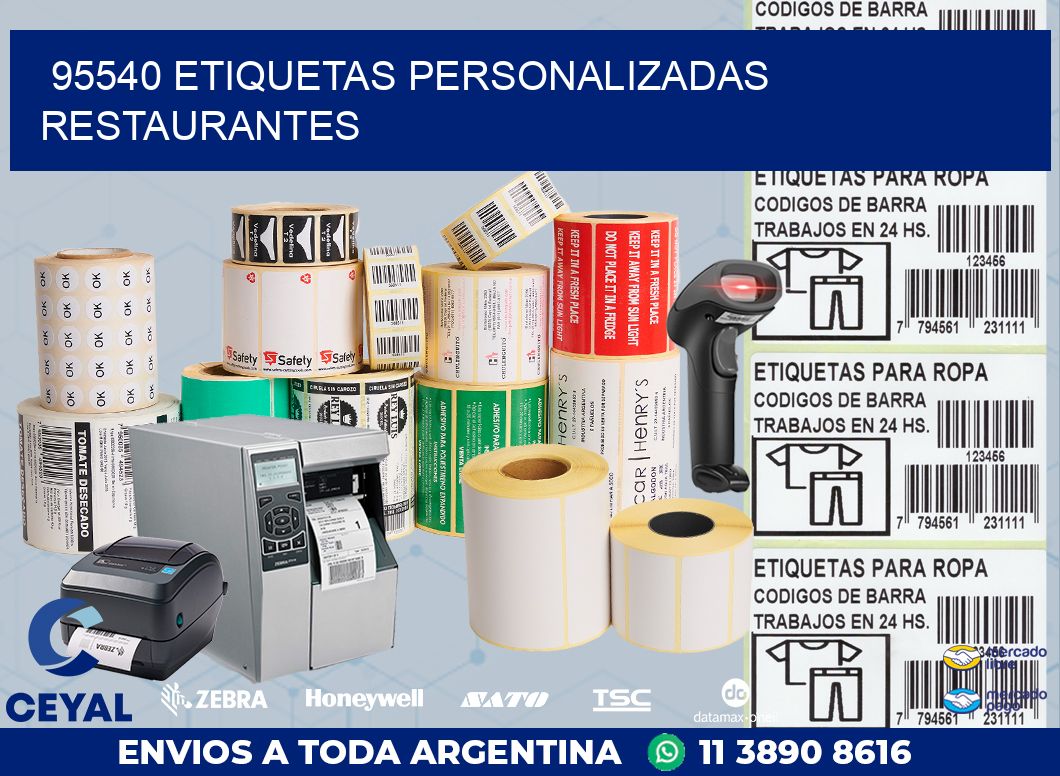 95540 ETIQUETAS PERSONALIZADAS RESTAURANTES