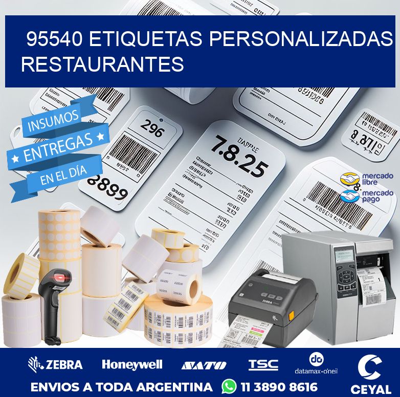 95540 ETIQUETAS PERSONALIZADAS RESTAURANTES