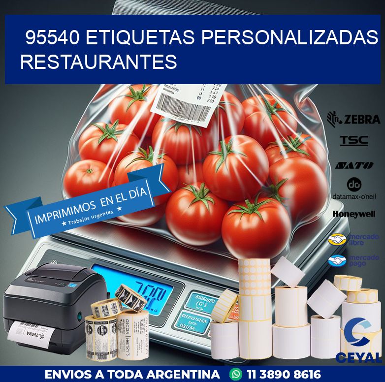 95540 ETIQUETAS PERSONALIZADAS RESTAURANTES