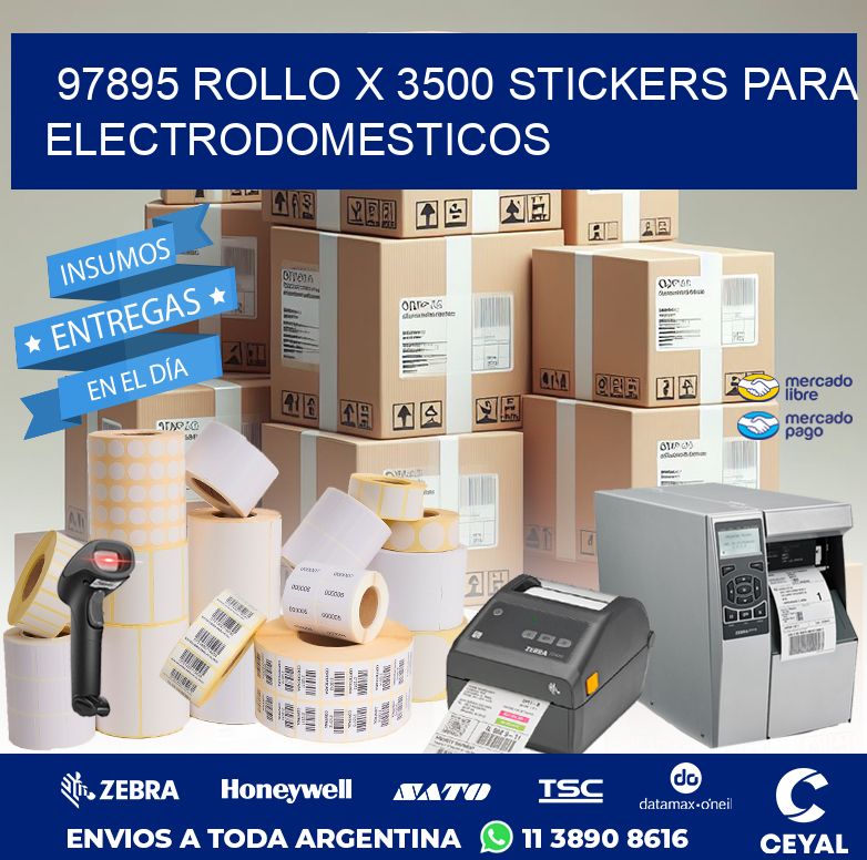 97895 ROLLO X 3500 STICKERS PARA ELECTRODOMESTICOS