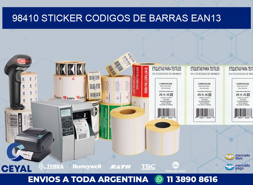 98410 STICKER CODIGOS DE BARRAS EAN13