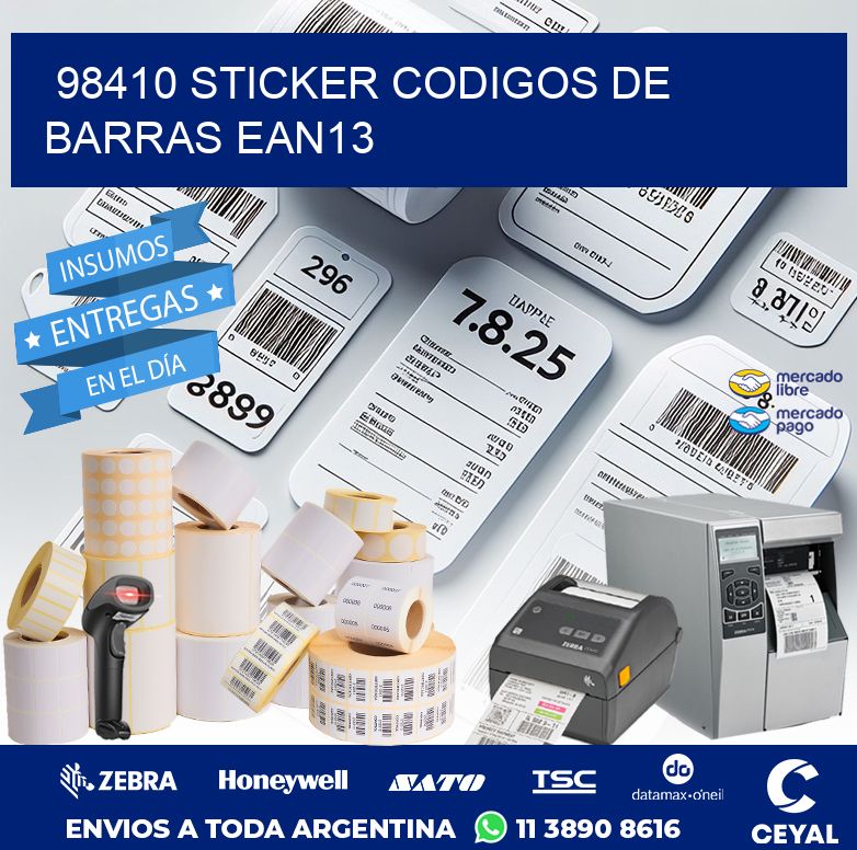 98410 STICKER CODIGOS DE BARRAS EAN13