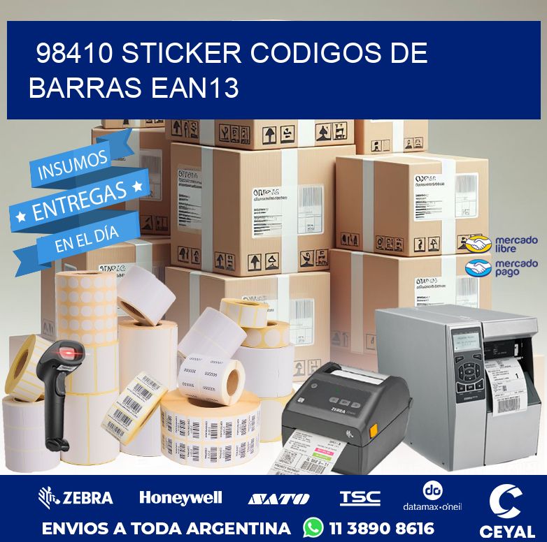 98410 STICKER CODIGOS DE BARRAS EAN13
