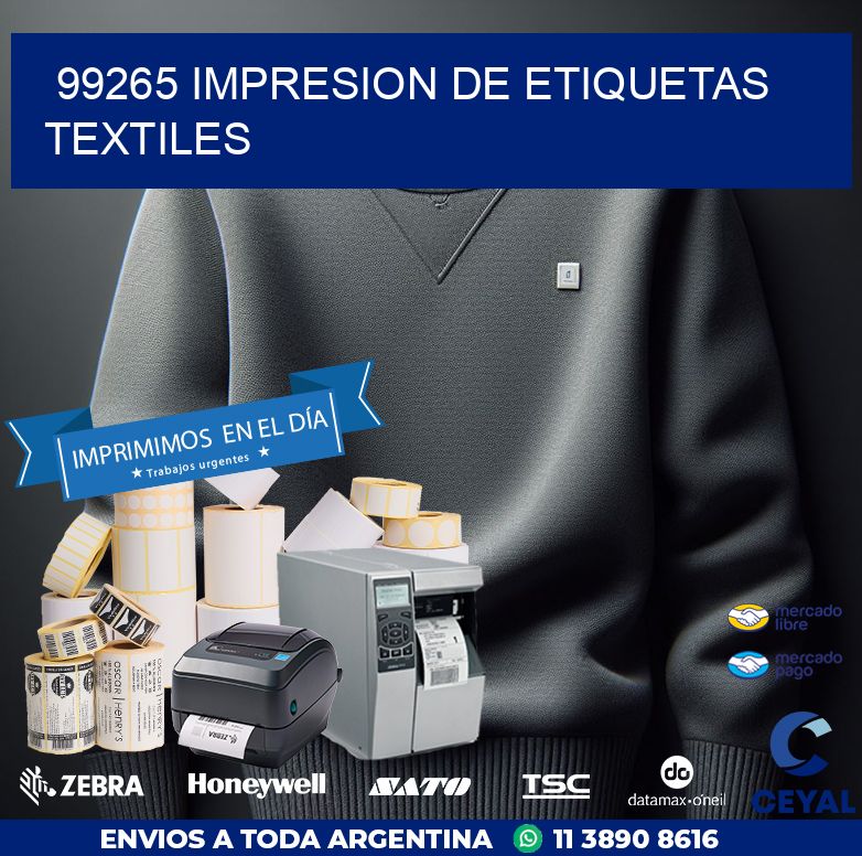 99265 IMPRESION DE ETIQUETAS TEXTILES