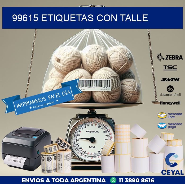 99615 ETIQUETAS CON TALLE