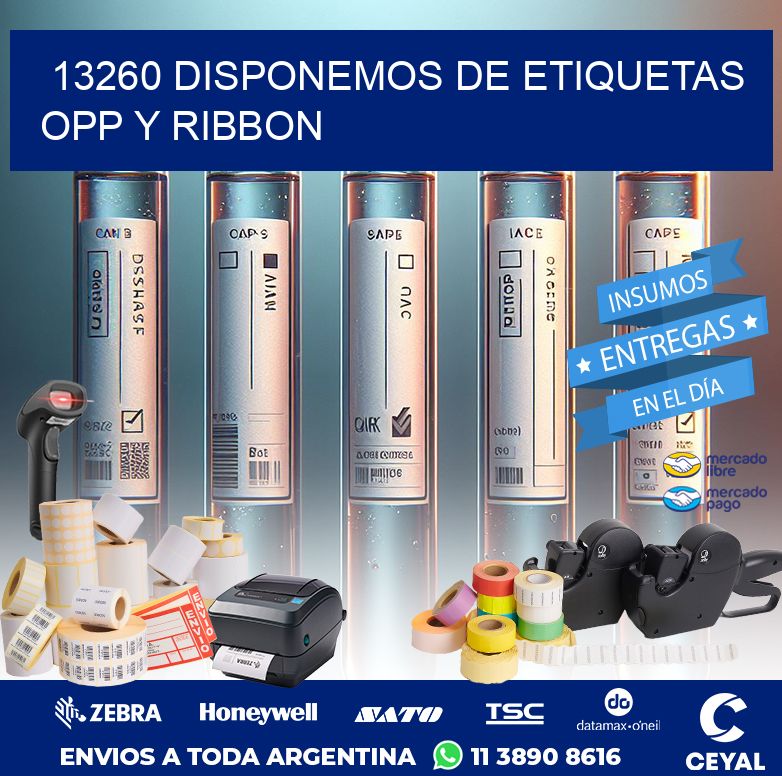 13260 DISPONEMOS DE ETIQUETAS OPP Y RIBBON