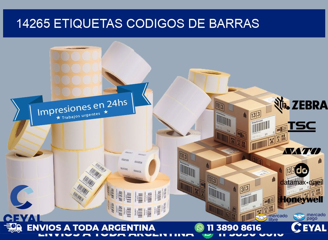14265 etiquetas codigos de barras