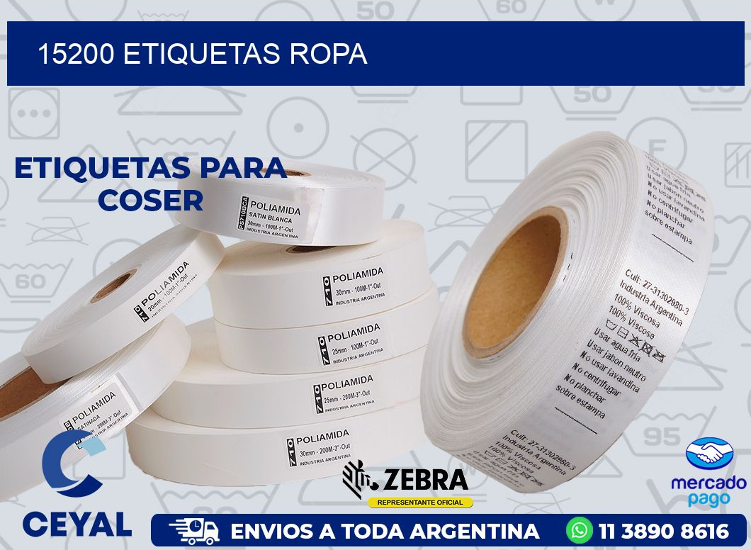 15200 ETIQUETAS ROPA