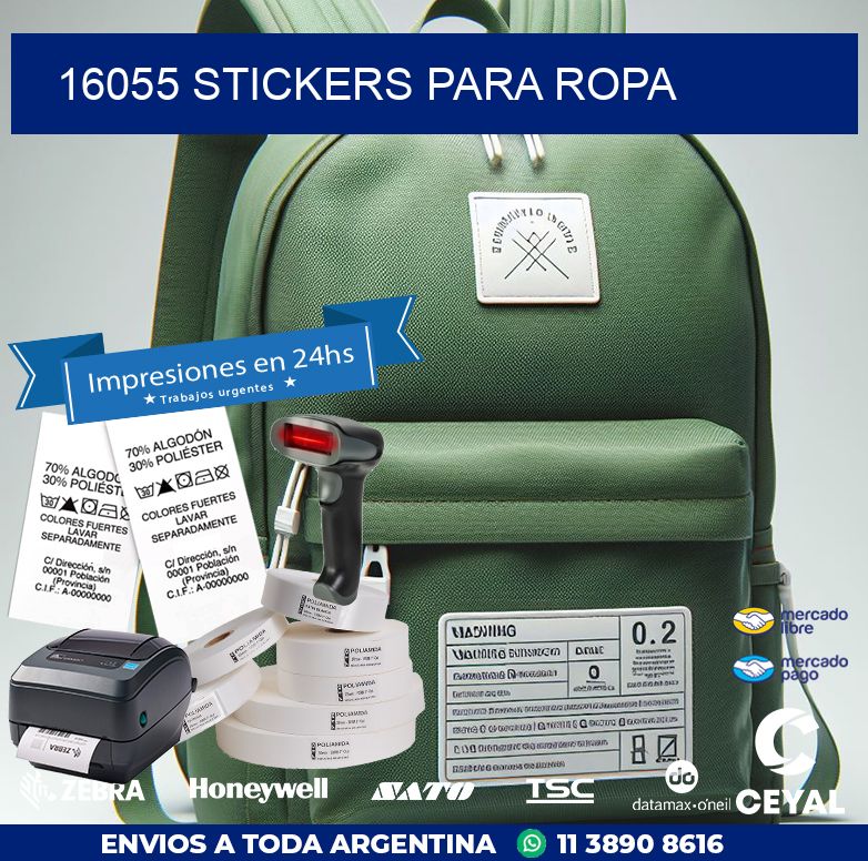 16055 STICKERS PARA ROPA