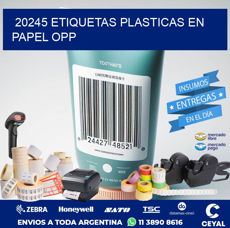20245 ETIQUETAS PLASTICAS EN PAPEL OPP