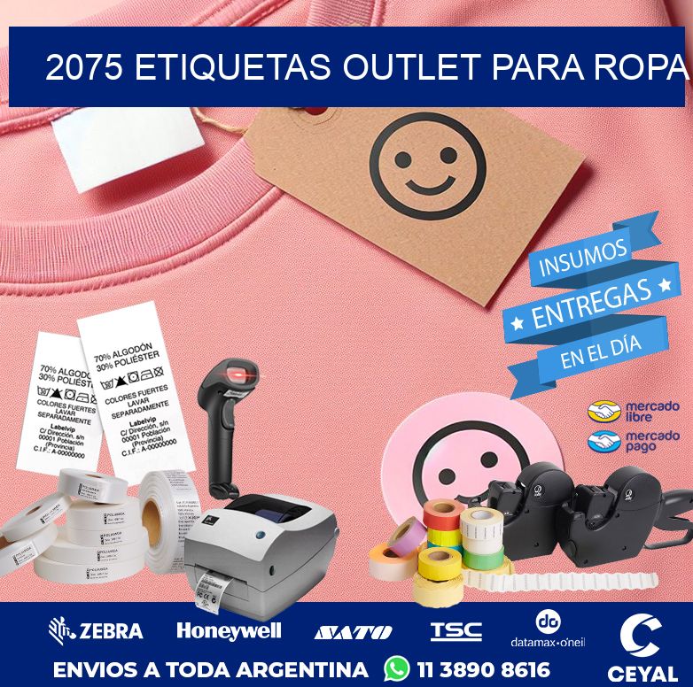 2075 ETIQUETAS OUTLET PARA ROPA