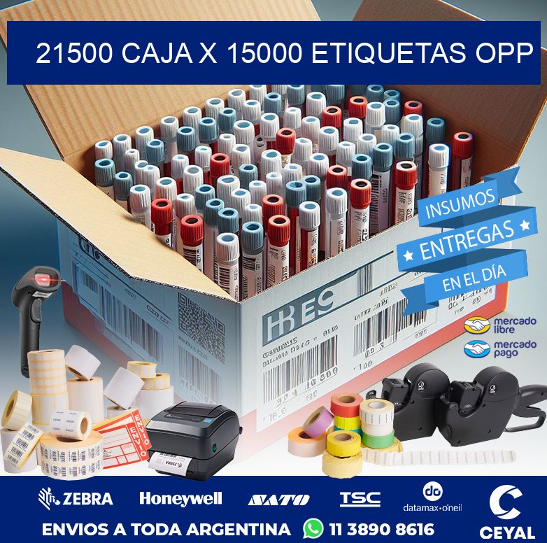 21500 CAJA X 15000 ETIQUETAS OPP
