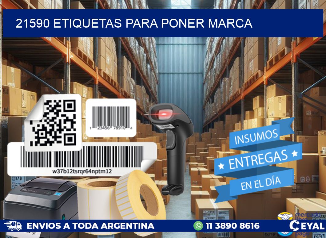 21590 etiquetas para poner marca