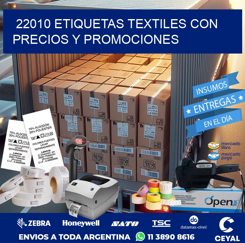 22010 ETIQUETAS TEXTILES CON PRECIOS Y PROMOCIONES