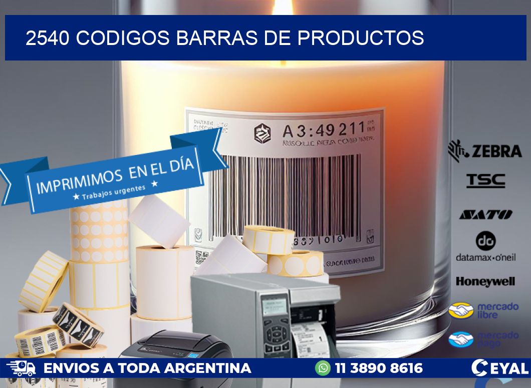 2540 CODIGOS BARRAS DE PRODUCTOS