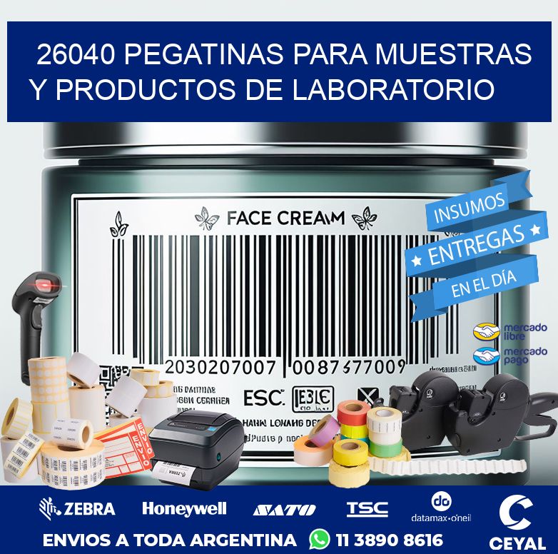 26040 PEGATINAS PARA MUESTRAS Y PRODUCTOS DE LABORATORIO