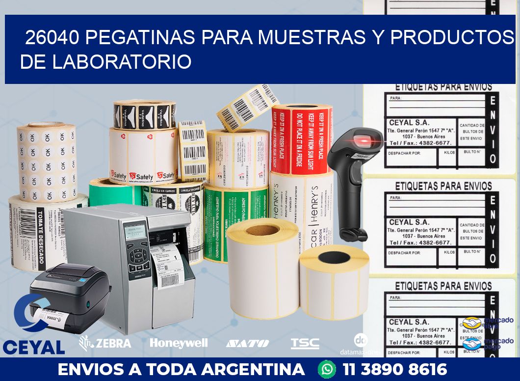 26040 PEGATINAS PARA MUESTRAS Y PRODUCTOS DE LABORATORIO