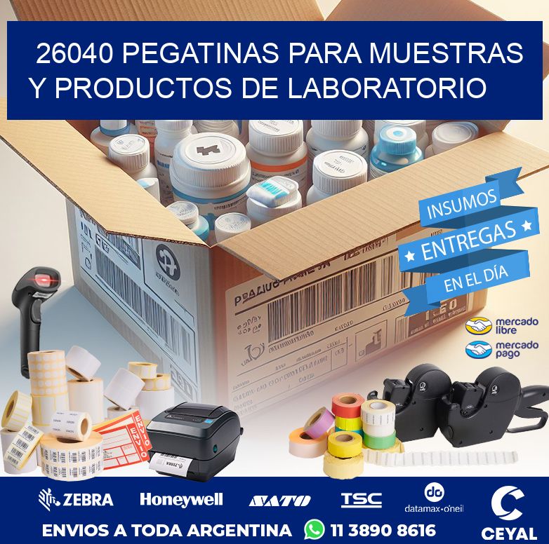 26040 PEGATINAS PARA MUESTRAS Y PRODUCTOS DE LABORATORIO