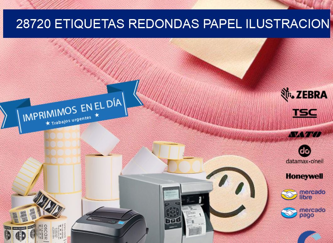 28720 ETIQUETAS REDONDAS PAPEL ILUSTRACION