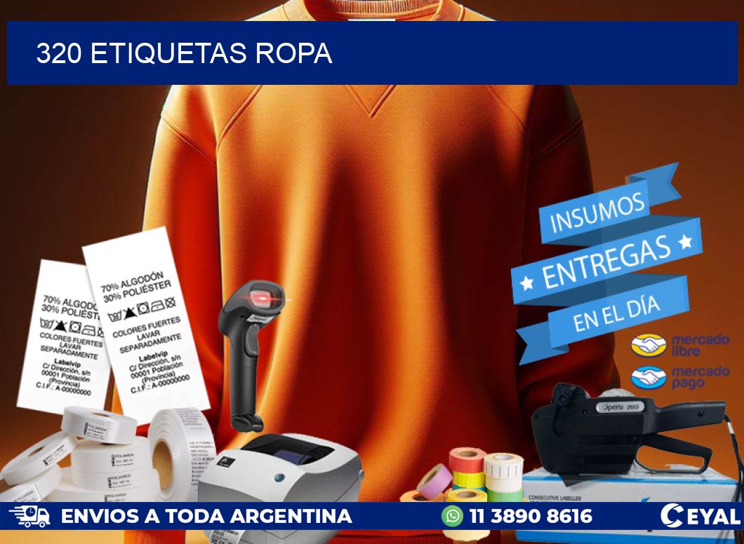 320 ETIQUETAS ROPA