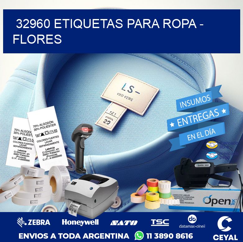 32960 ETIQUETAS PARA ROPA – FLORES
