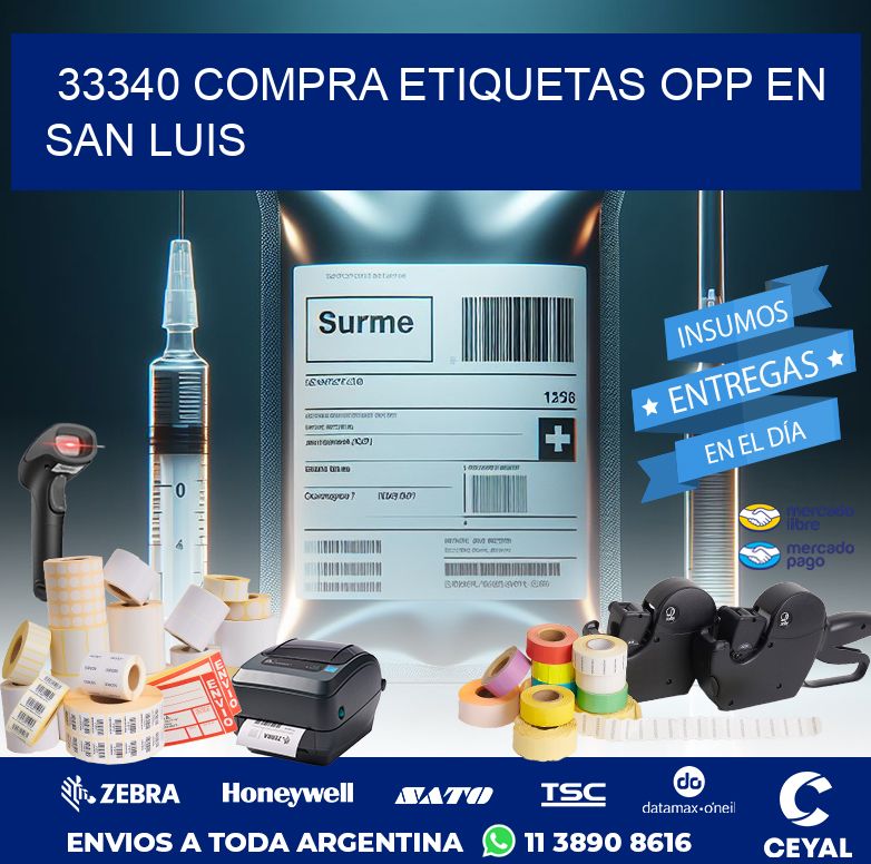 33340 COMPRA ETIQUETAS OPP EN SAN LUIS