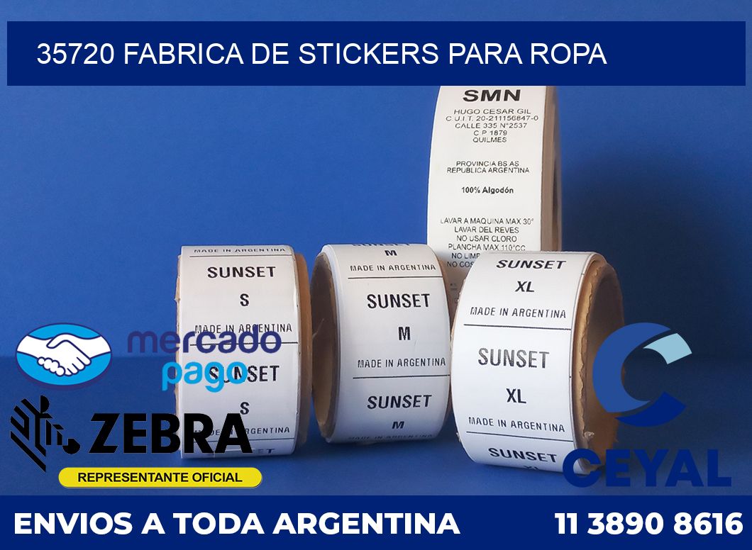 35720 FABRICA DE STICKERS PARA ROPA