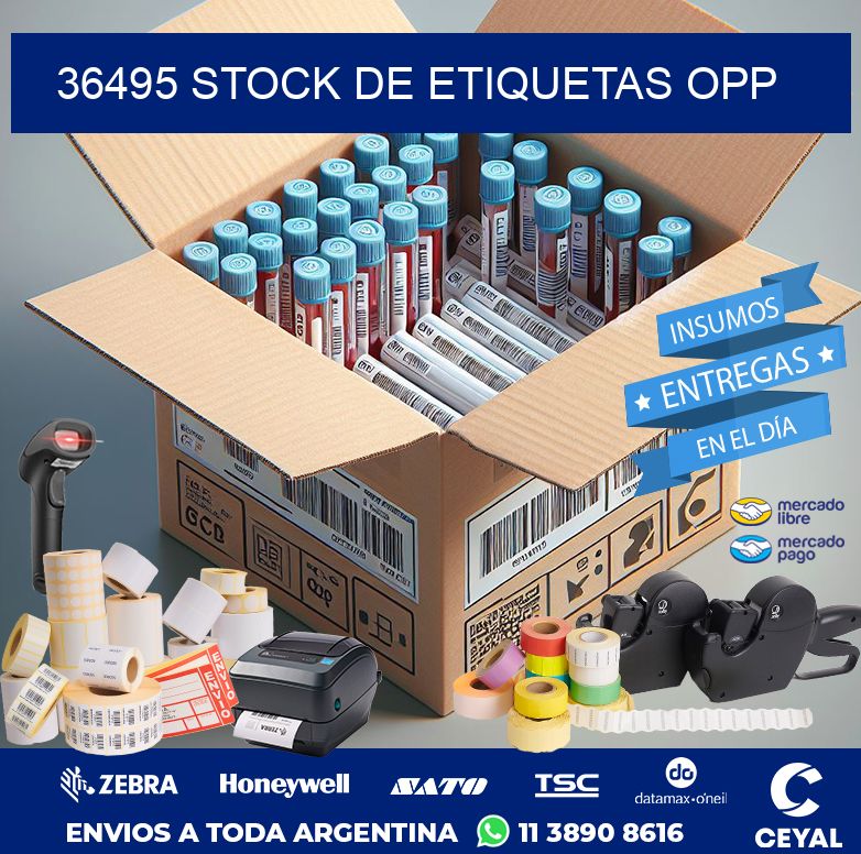 36495 STOCK DE ETIQUETAS OPP