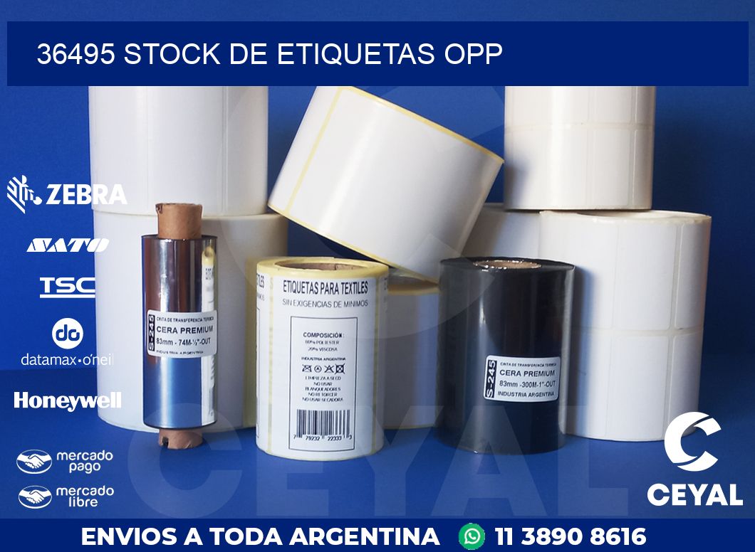 36495 STOCK DE ETIQUETAS OPP