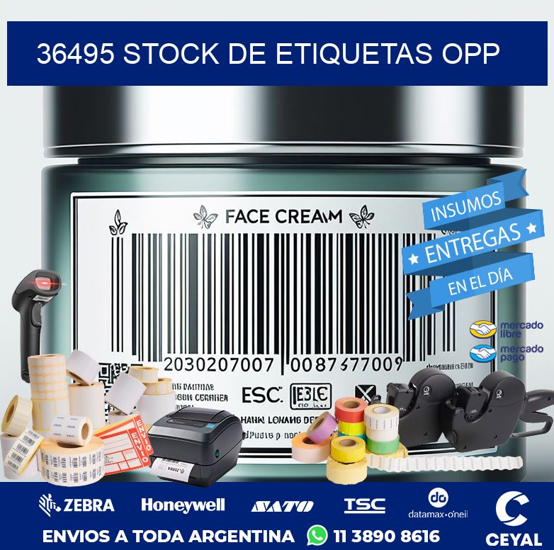 36495 STOCK DE ETIQUETAS OPP