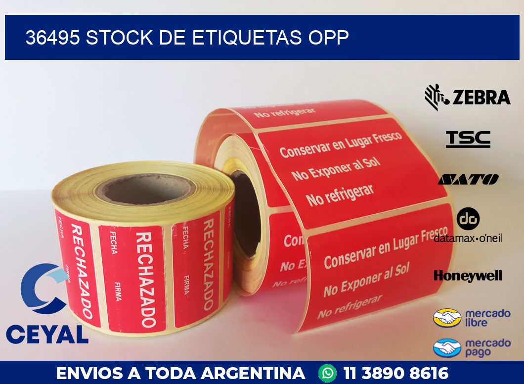 36495 STOCK DE ETIQUETAS OPP