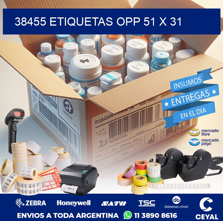 38455 ETIQUETAS OPP 51 X 31