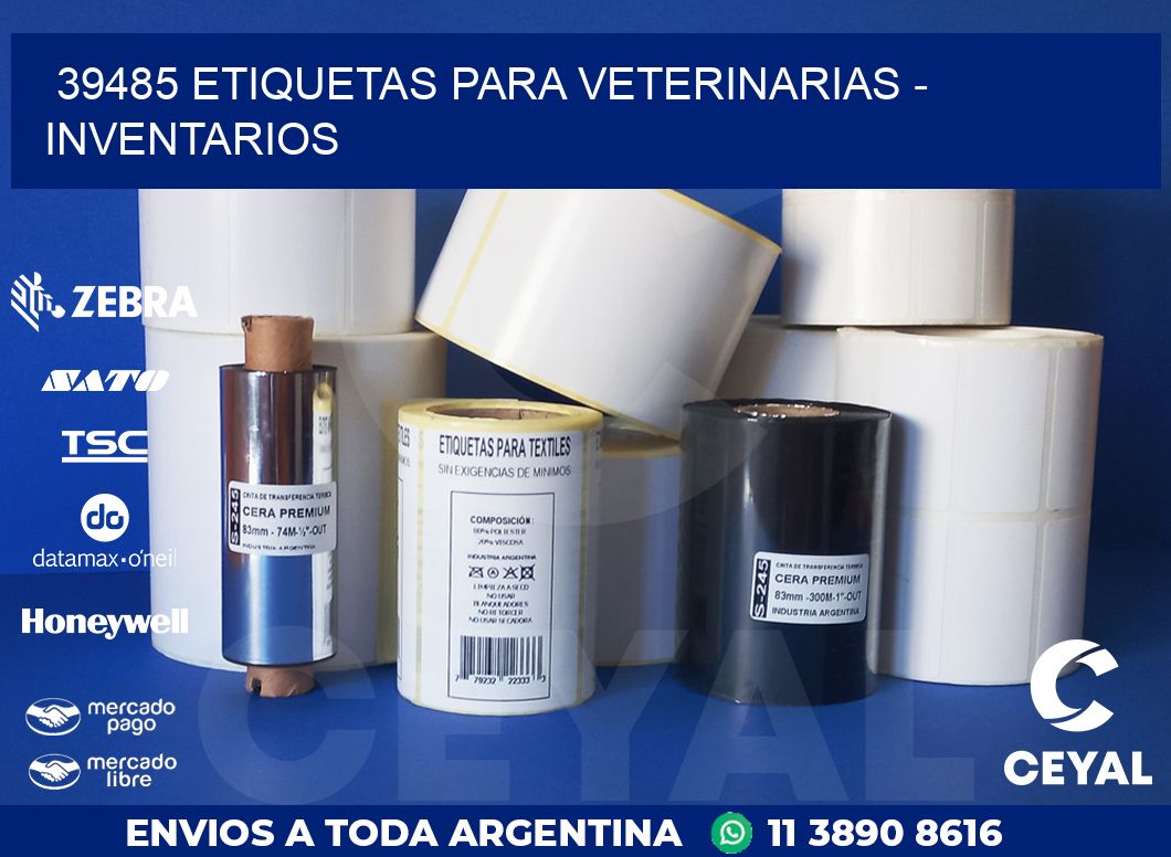 39485 ETIQUETAS PARA VETERINARIAS - INVENTARIOS