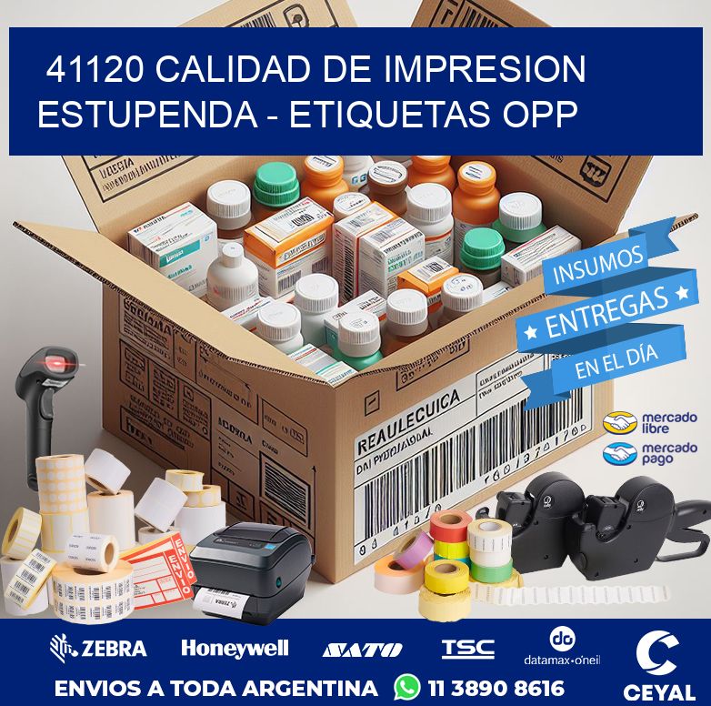 41120 CALIDAD DE IMPRESION ESTUPENDA - ETIQUETAS OPP