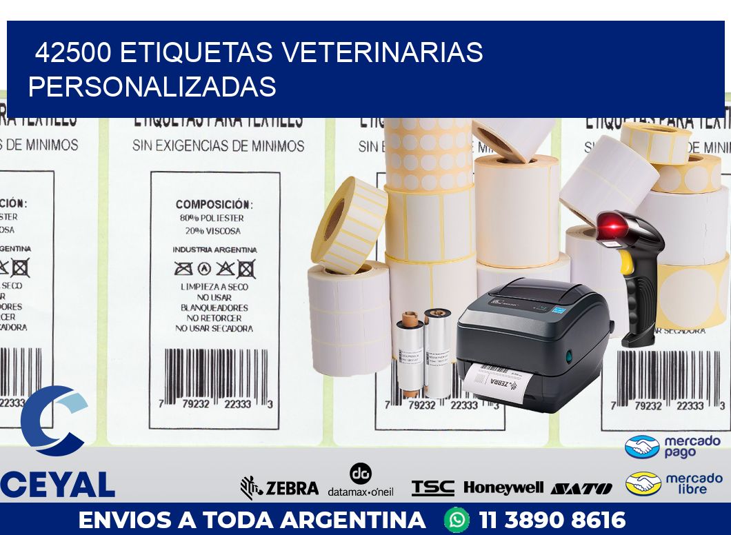 42500 ETIQUETAS VETERINARIAS PERSONALIZADAS