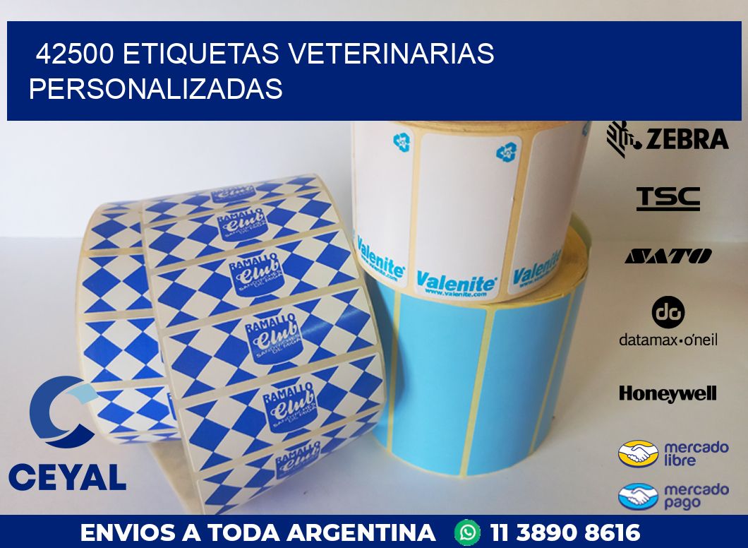 42500 ETIQUETAS VETERINARIAS PERSONALIZADAS