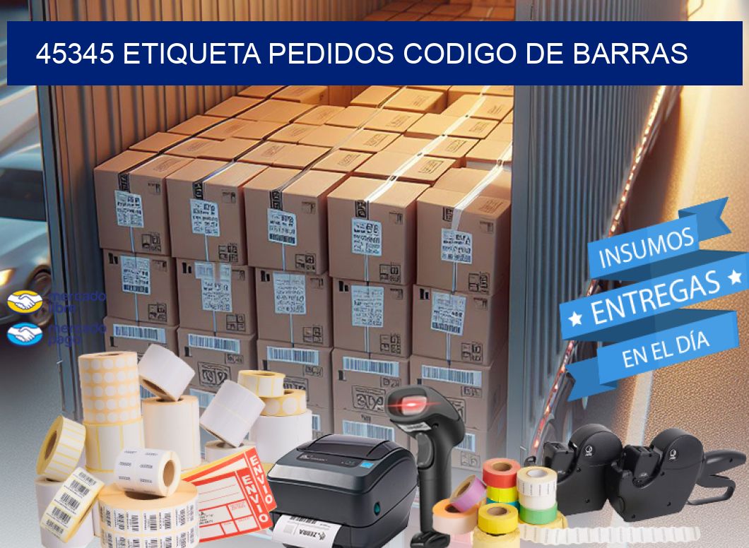 45345 etiqueta pedidos codigo de barras