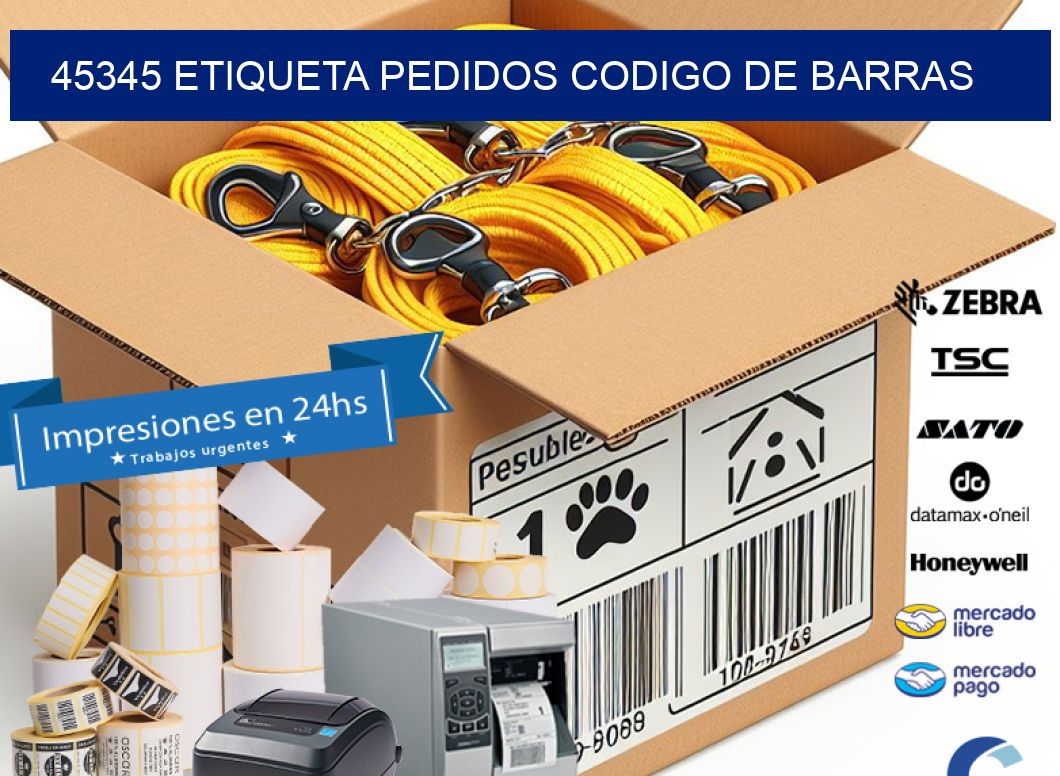 45345 etiqueta pedidos codigo de barras