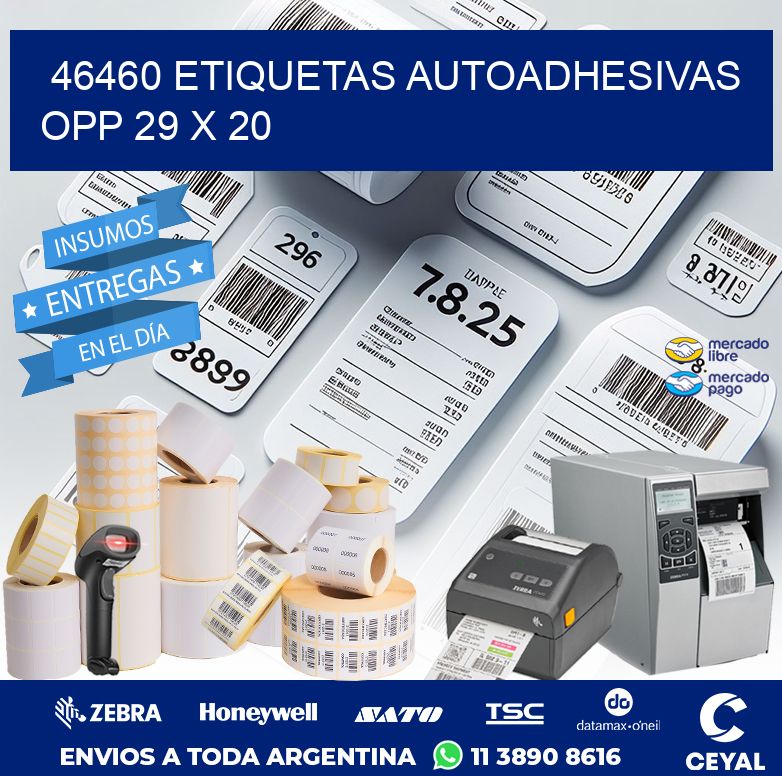 46460 ETIQUETAS AUTOADHESIVAS OPP 29 X 20