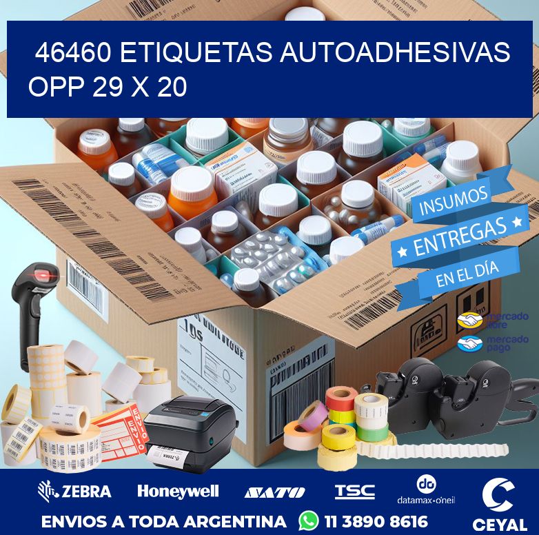 46460 ETIQUETAS AUTOADHESIVAS OPP 29 X 20